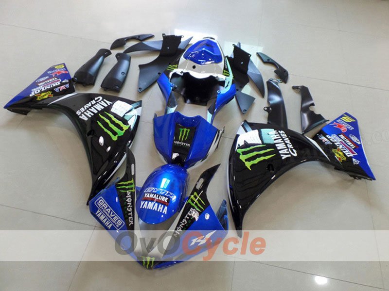 Kit de carénage à injection pour YZF-R1 12-14 - Bleu, Noir - DUNLOP #OYO87903172 Image principale du produit