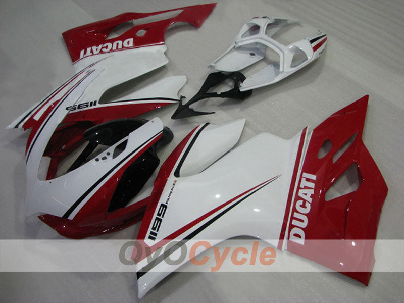 Kit de carénage à injection pour Ducati 1199 11-14 - Rouge, Blanc - Style usine #OYO87903387 Image principale du produit