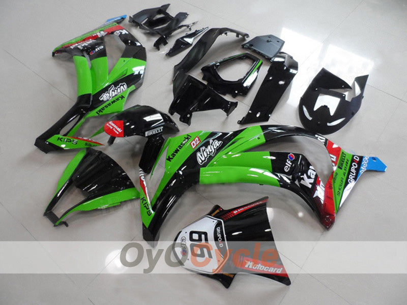 Kit de carénage injecté pour NINJA ZX-10R 11-15 - Vert, noir - Style d'origine #OYO87903128