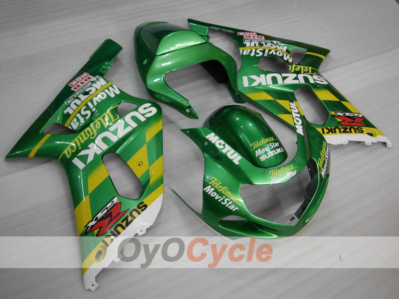 Kit de carénage à injection pour GSX R600 01-03 - Vert - Movistar #OYO87905088 Image principale du produit