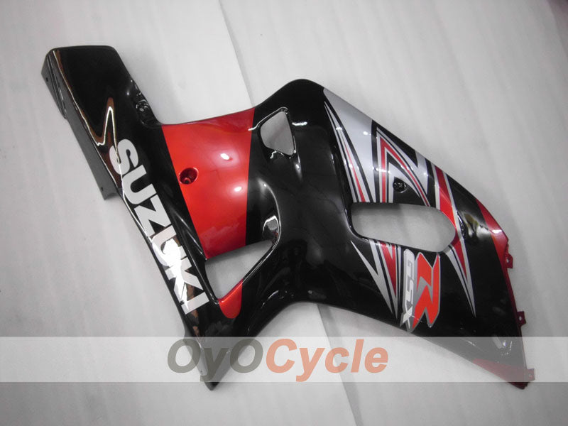 Kit de carénage à injection pour GSX R750 00-03 - Rouge, Noir - Style d'usine #OYO87901071