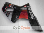 Kit de carénage à injection pour GSX R750 00-03 - Rouge, Noir - Style d'usine #OYO87901071