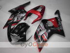 Kit de carénage à injection pour GSX R600 01-03 - Rouge, Noir - Style d'usine #OYO87901069