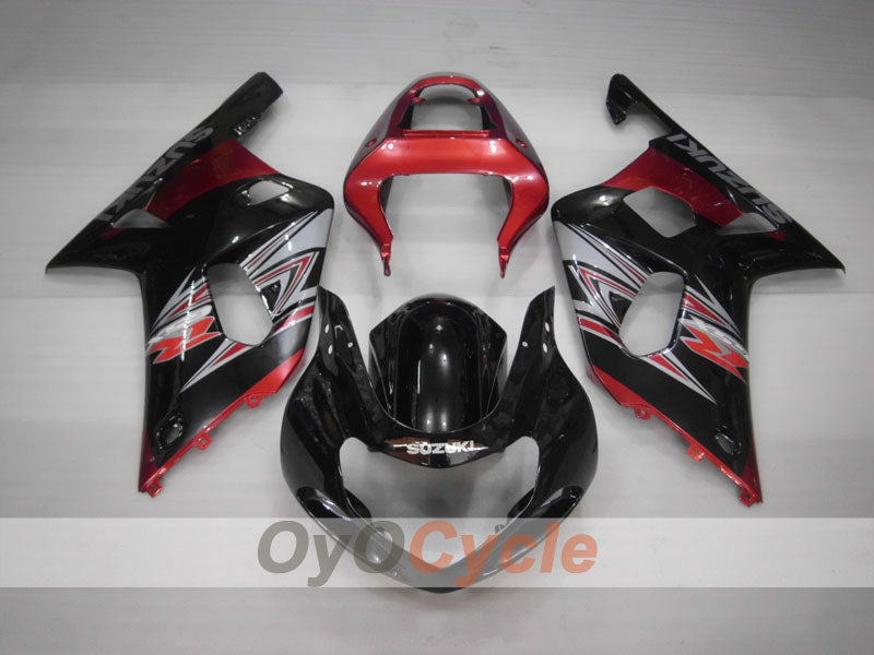 Kit de carénage à injection pour GSX R600 01-03 - Rouge, Noir - Style d'usine #OYO87901069 Image principale du produit