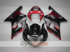Kit de carénage à injection pour GSX R600 01-03 - Rouge, Noir - Style d'usine #OYO87901069