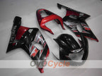 Kit de carénage à injection pour GSX R600 01-03 - Rouge, Noir - Style d'usine #OYO87901069