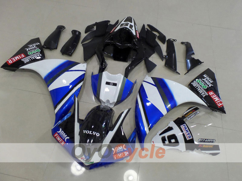 Kit de carénage à injection pour YZF-R1 12-14 - Bleu, Blanc - Style d'origine #OYO87903173