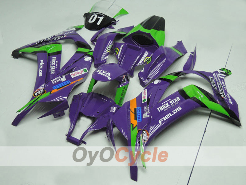 Kit de carénage injecté pour NINJA ZX-10R 11-15 - Vert, violet - Style d'origine #OYO87903129 Image principale du produit