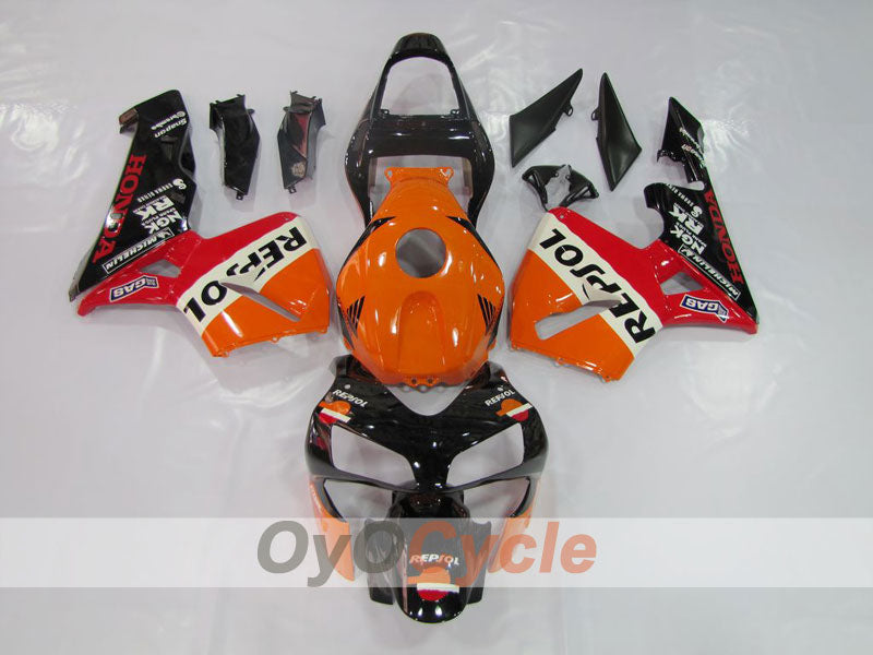 Kit de carénage à injection pour CBR600RR 03-04 - Orange, Noir - Repsol #OYO87902573