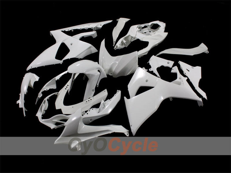 Kit de carénages injectés non peints pour GSX R1000 09-16 - Blanc - Style d’origine #OYO87902488
