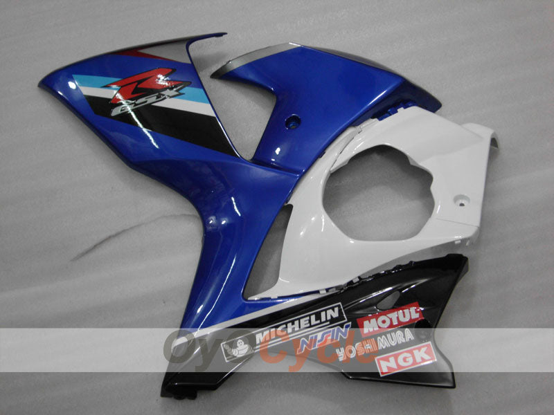 Kit de carénage à injection pour GSX R1000 09-16 - Bleu, Blanc - Style d'origine, MOTUL #OYO87902868