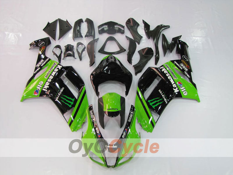 Kit de carénage à injection pour NINJA ZX-6R 07-08 - Vert, noir - Monster #OYO87901950