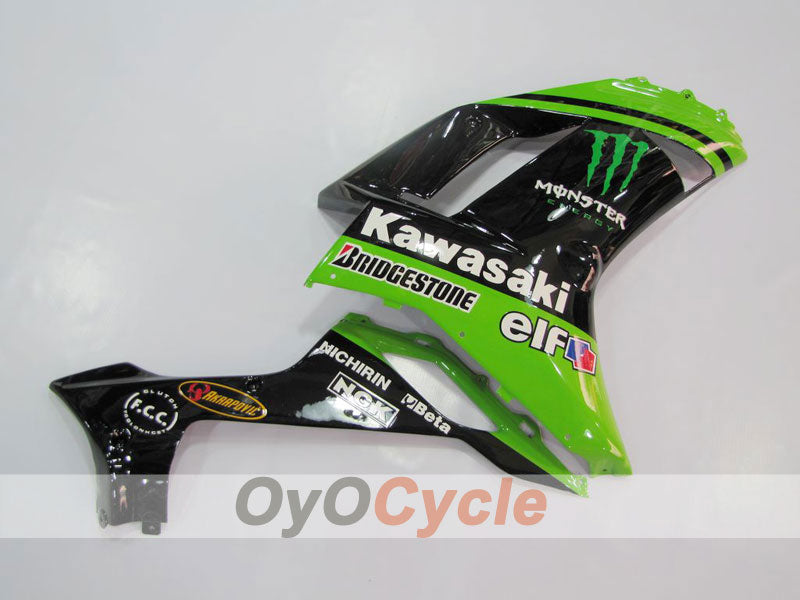 Kit de carénage à injection pour NINJA ZX-6R 07-08 - Vert, noir - Monster #OYO87901950