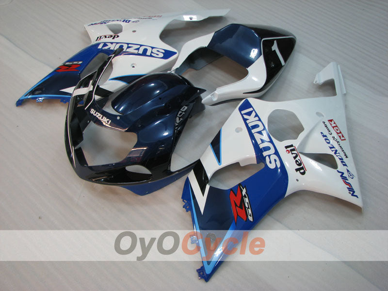 Kit de carénage à injection pour GSX R1000 00-02 - Bleu, blanc - DUNLOP #OYO87905192