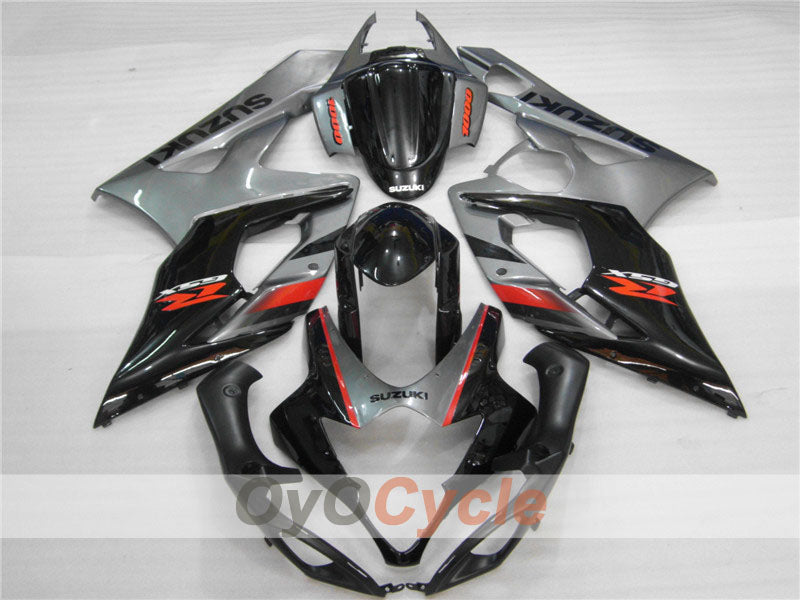 Kit de carénage moulé par injection pour GSX R1000 05-06 - Noir, Argent - Style usine #OYO87901980