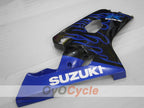 Kit de carénages injectés pour GSXR600 04-05 - Bleu, Noir - Flamme #OYO87901178