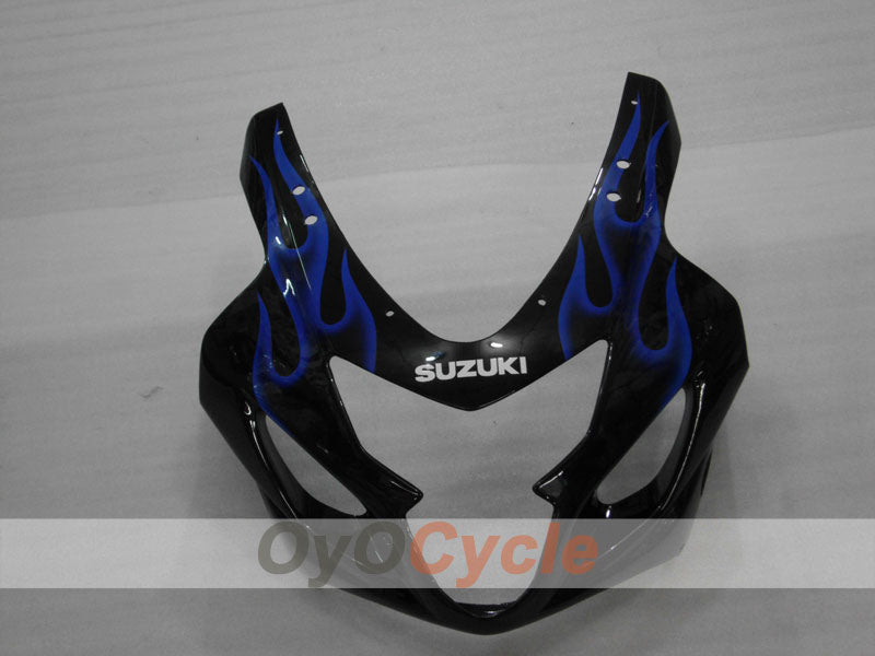 Kit de carénages injectés pour GSXR600 04-05 - Bleu, Noir - Flamme #OYO87901178