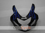 Kit de carénages injectés pour GSXR600 04-05 - Bleu, Noir - Flamme #OYO87901178