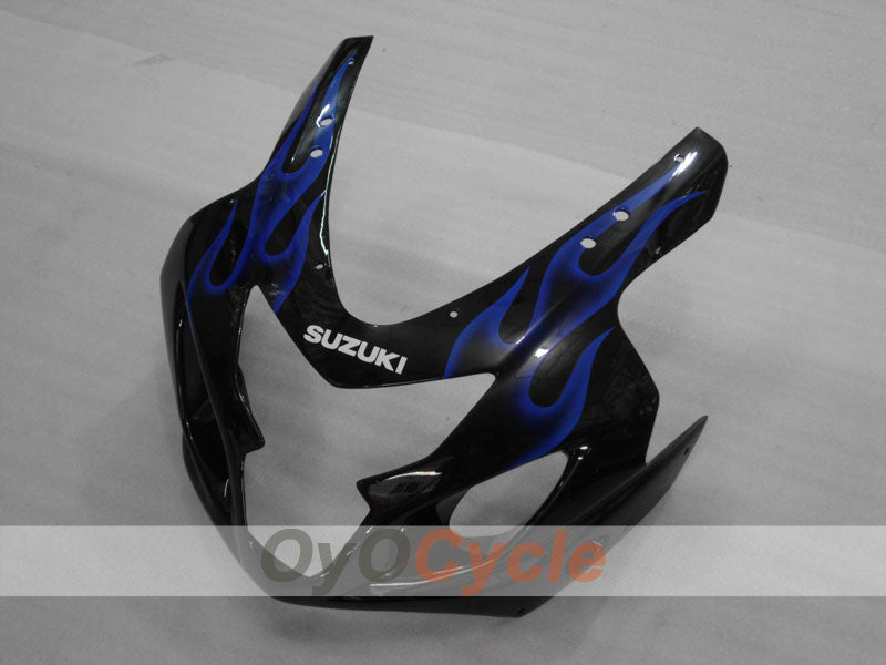 Kit de carénages injectés pour GSXR600 04-05 - Bleu, Noir - Flamme #OYO87901178