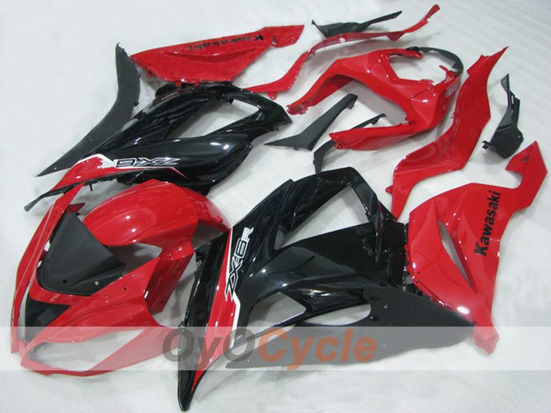 Kit de carénage à injection pour NINJA ZX-6R 13-18 - Rouge, Noir - Style d'origine #OYO87903159