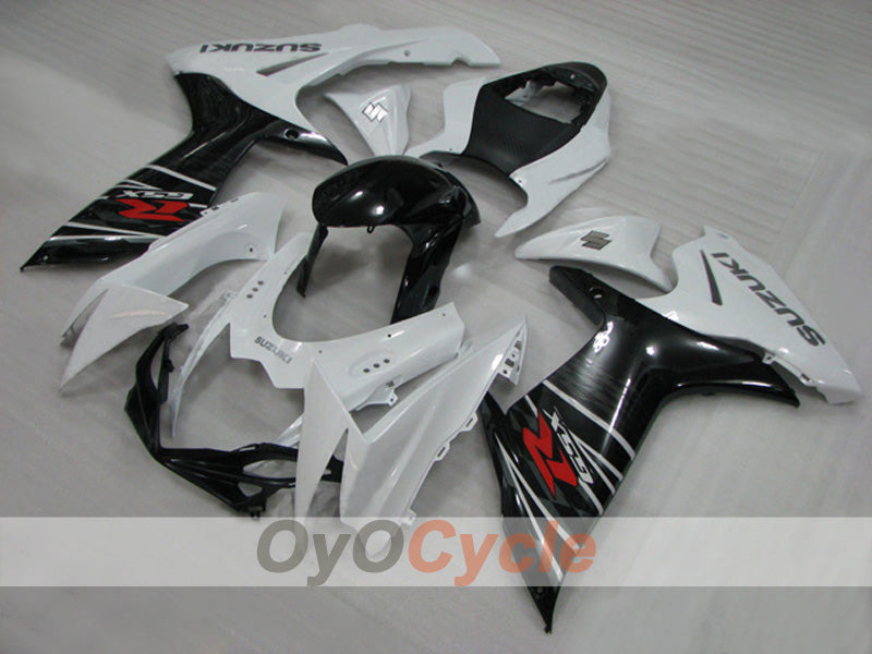 Kit de carénage injecté pour GSX R600 11-26 - Blanc, Noir - Style usine #OYO87903219
