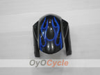Kit de carénage à injection pour GSX R750 04-05 - Bleu, Noir - Flammes #OYO87901250
