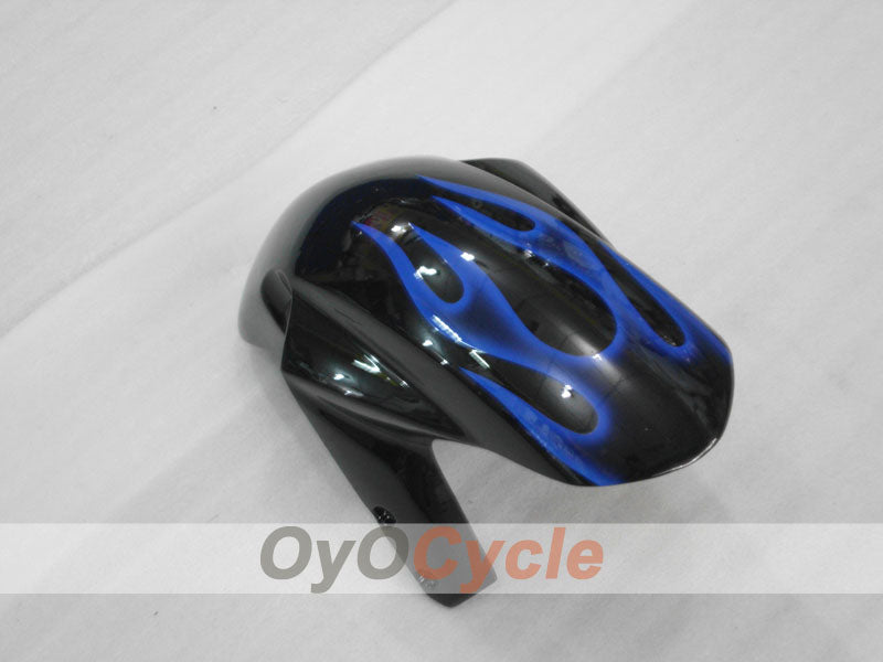 Kit de carénages injectés pour GSXR600 04-05 - Bleu, Noir - Flamme #OYO87901178