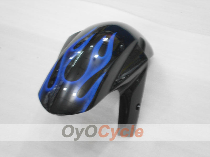 Kit de carénage à injection pour GSX R750 04-05 - Bleu, Noir - Flammes #OYO87901250