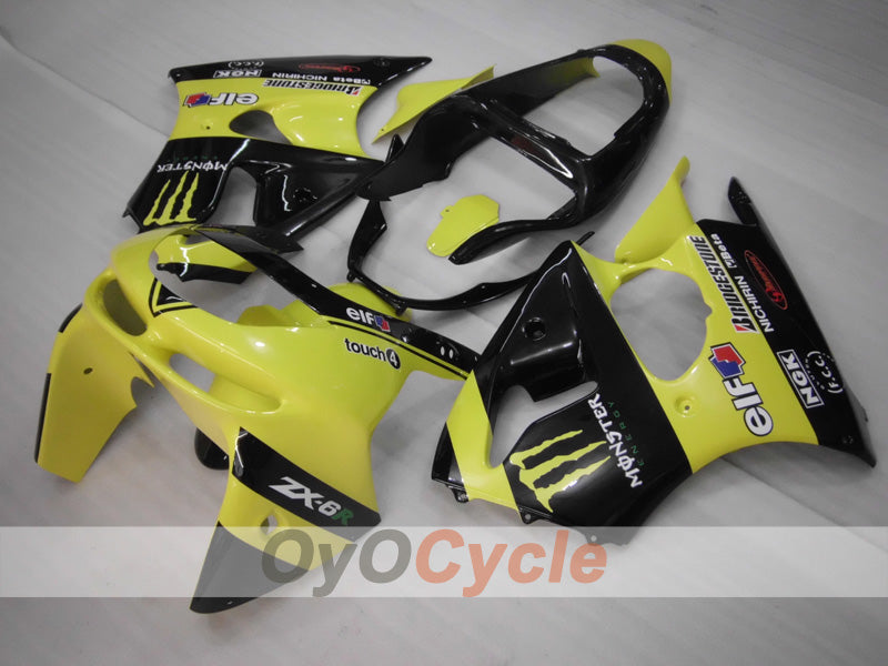 Kit de carénage pour NINJA ZX-6R 98-99 - Jaune, noir - Monster #OYO87903000