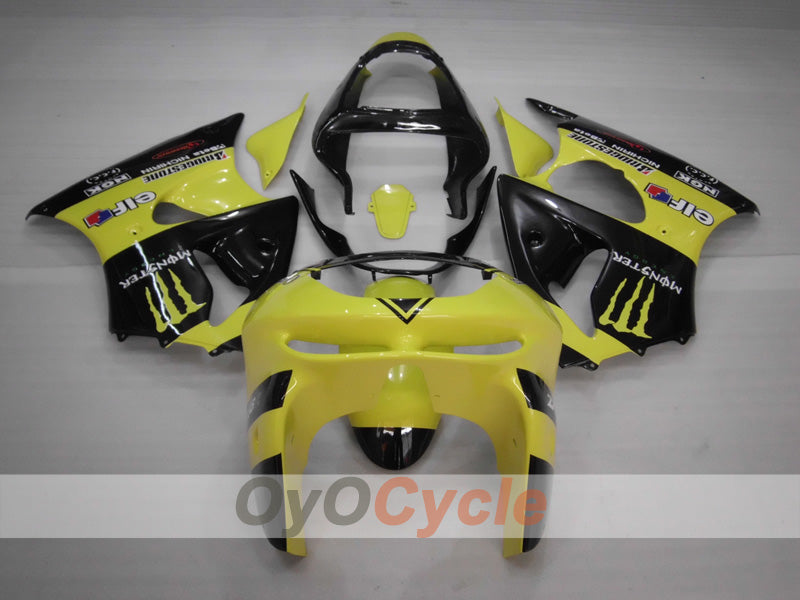 Kit de carénage pour NINJA ZX-6R 98-99 - Jaune, noir - Monster #OYO87903000