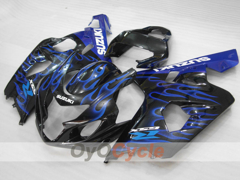 Kit de carénage à injection pour GSX R750 04-05 - Bleu, Noir - Flammes #OYO87901250 Image secondaire du produit