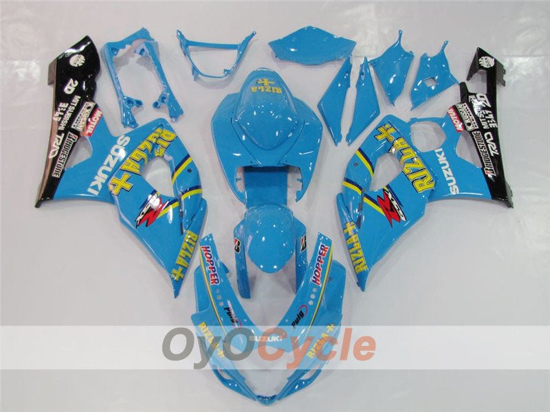 Kit de carénage à injection pour GSX R1000 05-06 - Bleu, Noir - MOTUL, Rizla+ #OYO87902050