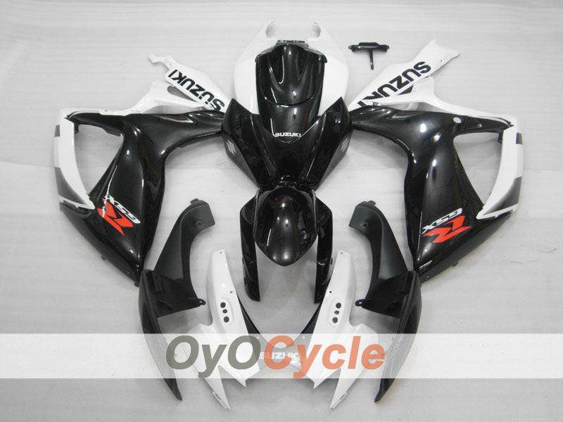 Kit de carénage à injection pour GSX R750 06-07 - Blanc, Noir - Style d'origine #OYO87901313