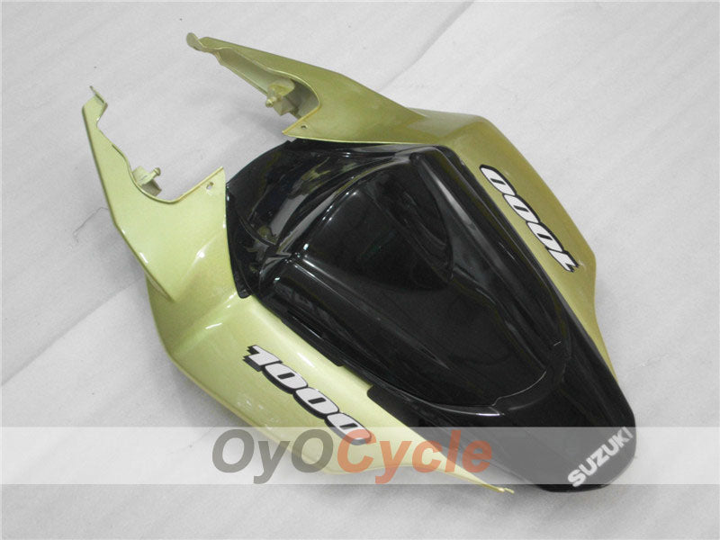 Kit de carénage injecté pour GSX R1000 07-08 - Noir, doré - Style usine #OYO87902110