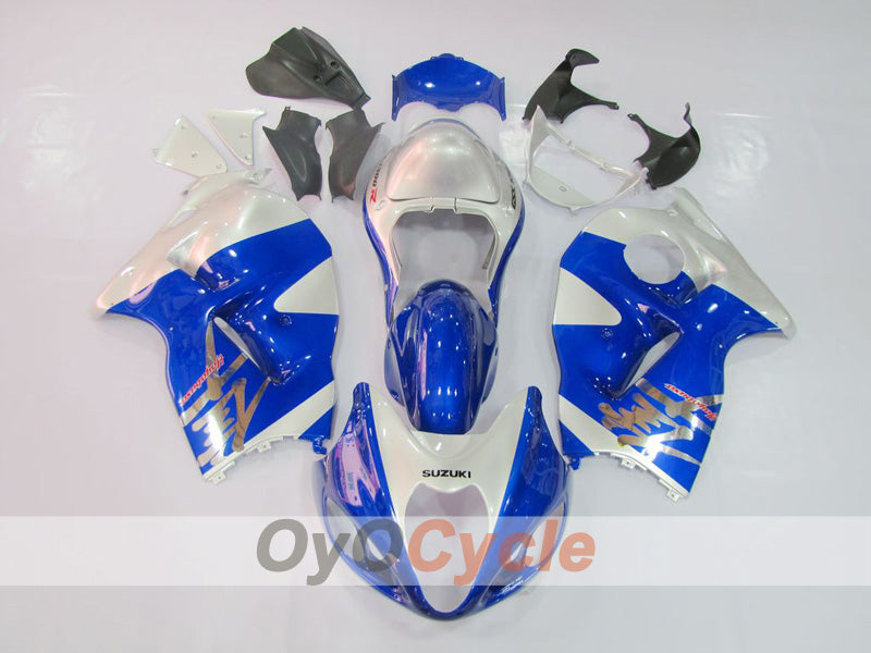 Kit de carénages à injection pour GSXR1300 Hayabusa 99-07 - Bleu, argent - Style usine #OYO87902887 Image principale du produit