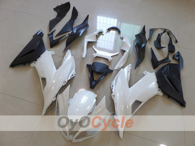 Kit de carénage à injection pour NINJA ZX-6R 13-18 - Blanc, Noir - Style d'origine #OYO87903160 Image principale du produit