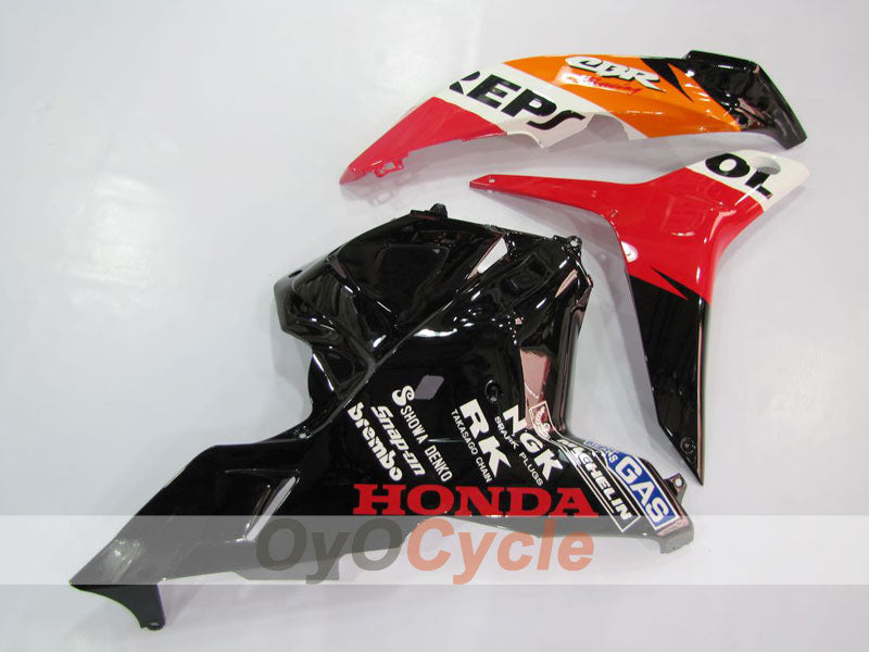 Kit de carénage à injection pour CBR600RR 09-12 - Orange, Noir - Repsol #OYO87900457