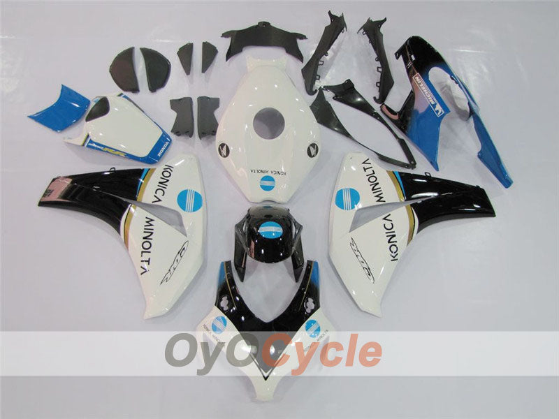 Kit de carénage injecté pour CBR1000RR 08-11 - Blanc, Noir - Konica Minolta #OYO87900692