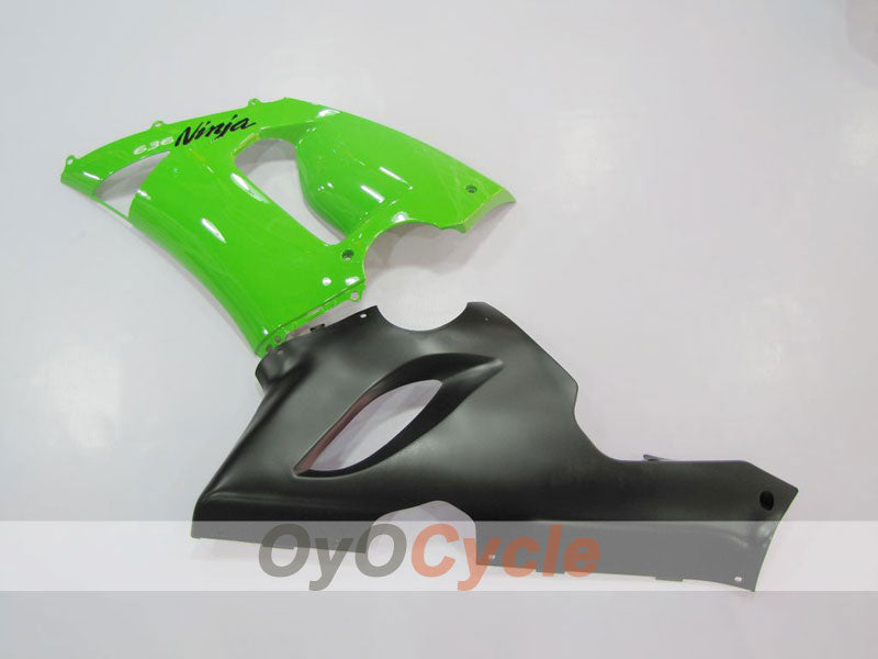 Kit de carénage en injection pour NINJA ZX-6R 05-06 - Vert, noir - Style d'origine #OYO87901847