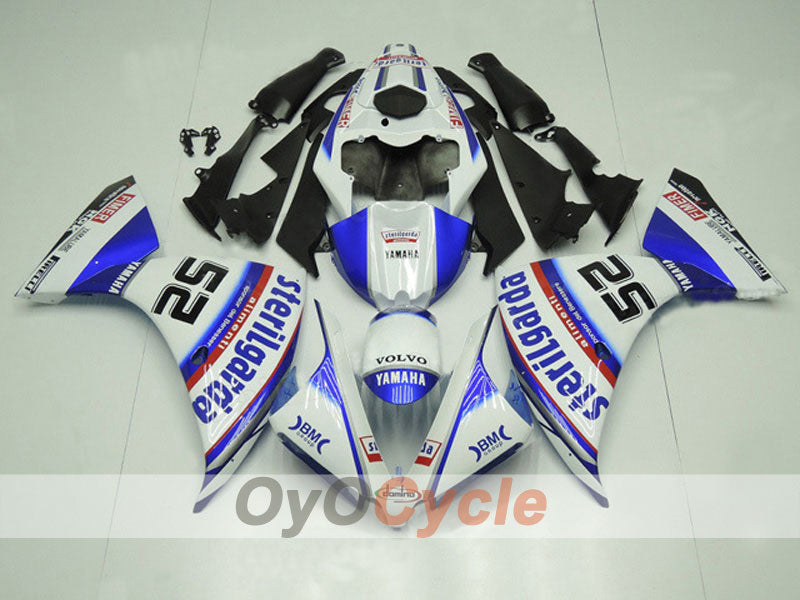 Kit de carénage à injection pour YZF-R1 12-14 - Bleu, Blanc - Sterilgarda #OYO87903176