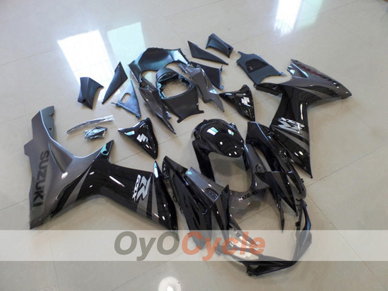 Kit de carénage injecté pour GSX R600 11-26 - Noir, Gris - Style usine #OYO87903221