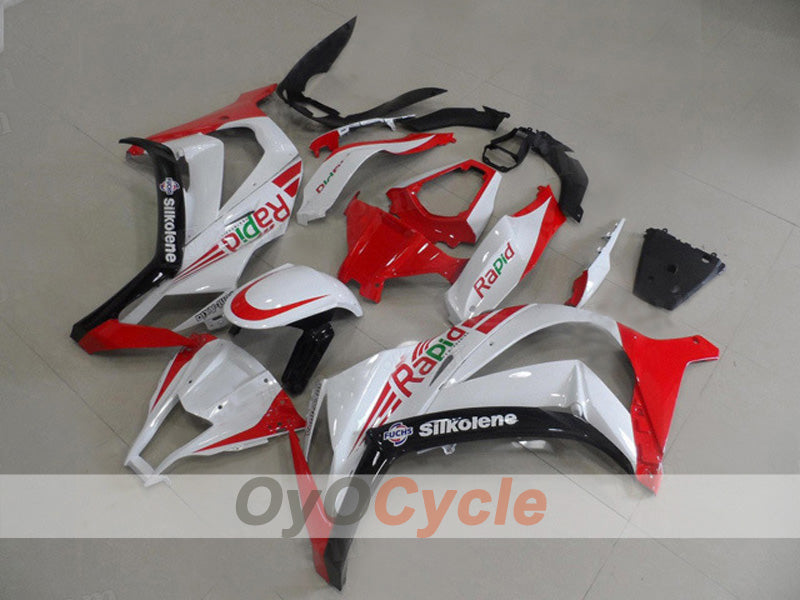 Kit de carénage à injection pour NINJA ZX-10R 11-15 - Rouge, Blanc - Style d'usine #OYO87903132