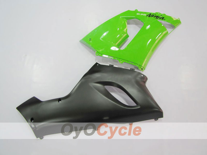 Kit de carénage en injection pour NINJA ZX-6R 05-06 - Vert, noir - Style d'origine #OYO87901847
