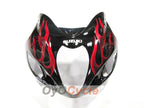 Kit de carénages d'injection pour GSXR1300 Hayabusa 99-07 - Rouge, noir - Flamme #OYO87902656