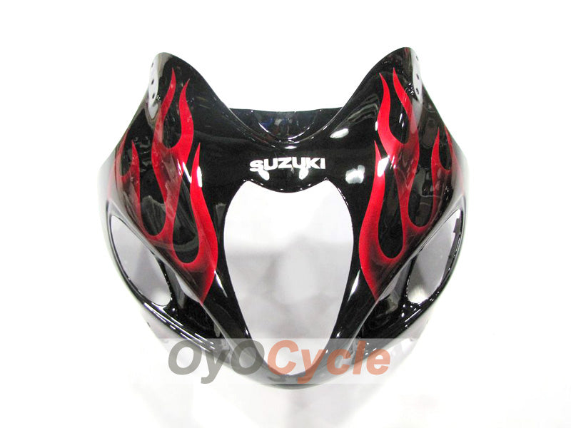 Kit de carénages d'injection pour GSXR1300 Hayabusa 99-07 - Rouge, noir - Flamme #OYO87902656