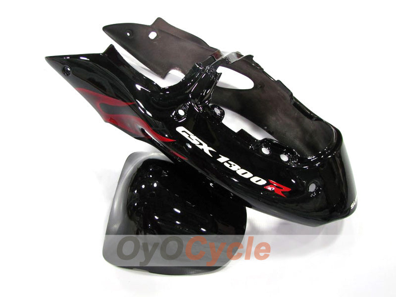Kit de carénages d'injection pour GSXR1300 Hayabusa 99-07 - Rouge, noir - Flamme #OYO87902656