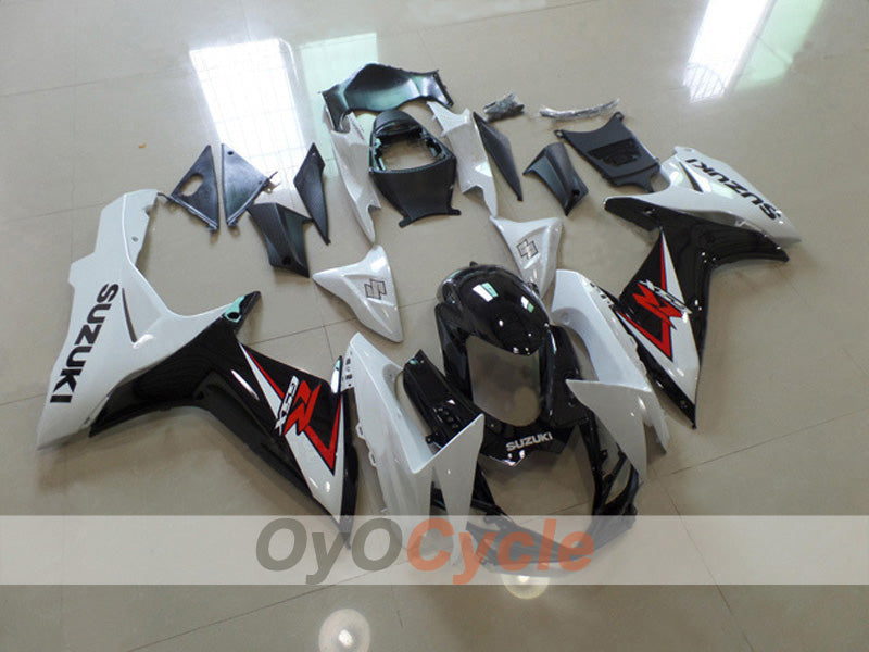 Kit de carénage injecté pour GSX R600 11-26 - Blanc, Noir - Style usine #OYO87903223 Image principale du produit