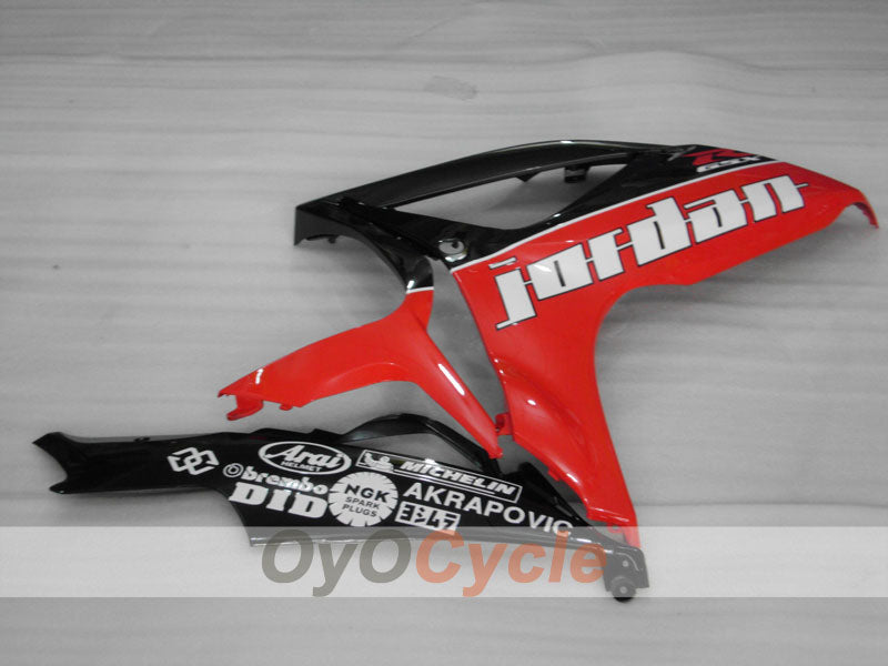 Kit de carénage à injection pour GSX R750 06-07 - Rouge, Noir - Jordan #OYO87901300