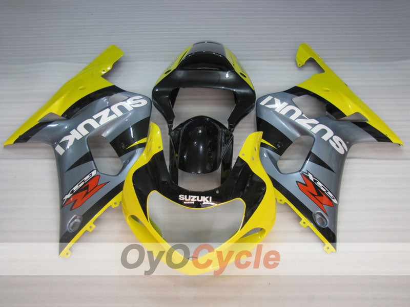 Kit de carénage à injection pour GSX R750 00-03 - Jaune, Argent - Style usine #OYO87905118