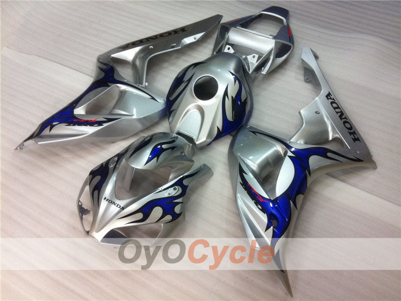 Kit de carénage à injection pour CBR1000RR 06-07 - Bleu, argent - Flamme #OYO87900583
